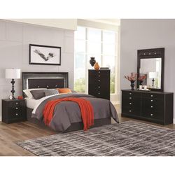 Gorgeous Lighted Headboard Bedroom Suite