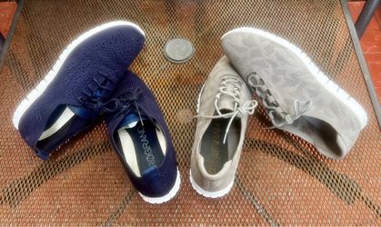 Cole Haan ZEROGRAND WOMEN Size 8B, Navy Blue - Grey; two pairs, ONE PRICE!