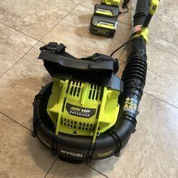 Ryobi 40v HP Brushless Whisper Series Backpack Leaf Blower Kit 