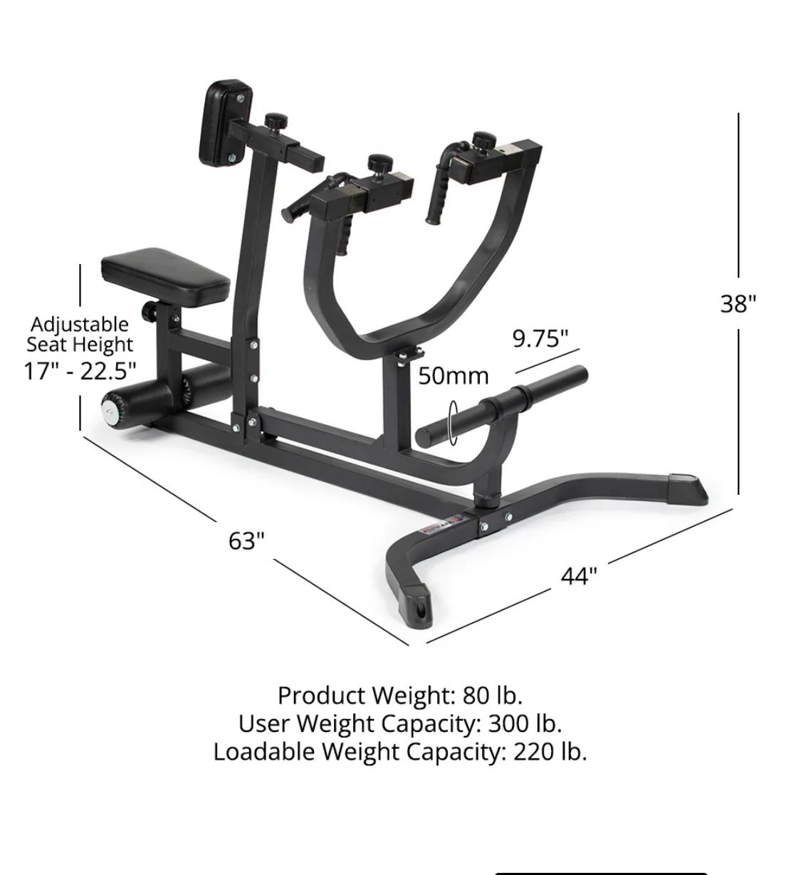 Plate-Loaded Seated Row Machine