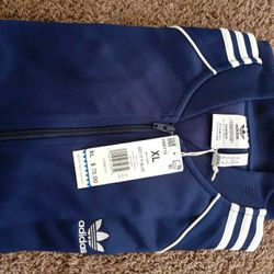 Adidas Men Blue Track Tops XL AND 2X  AVAILABLE 