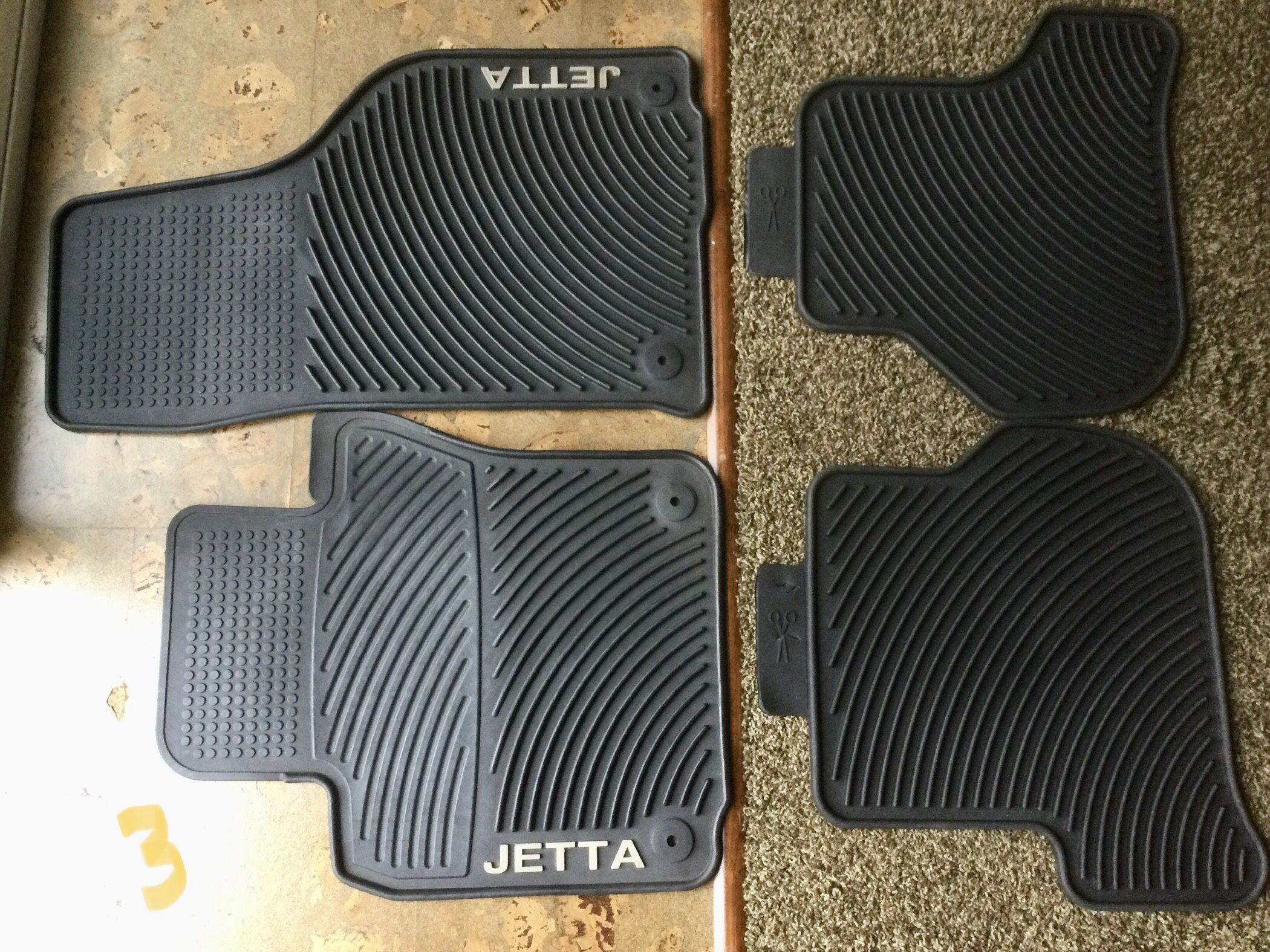 Genuine OEM VW Jetta All Weather Floor Mats 