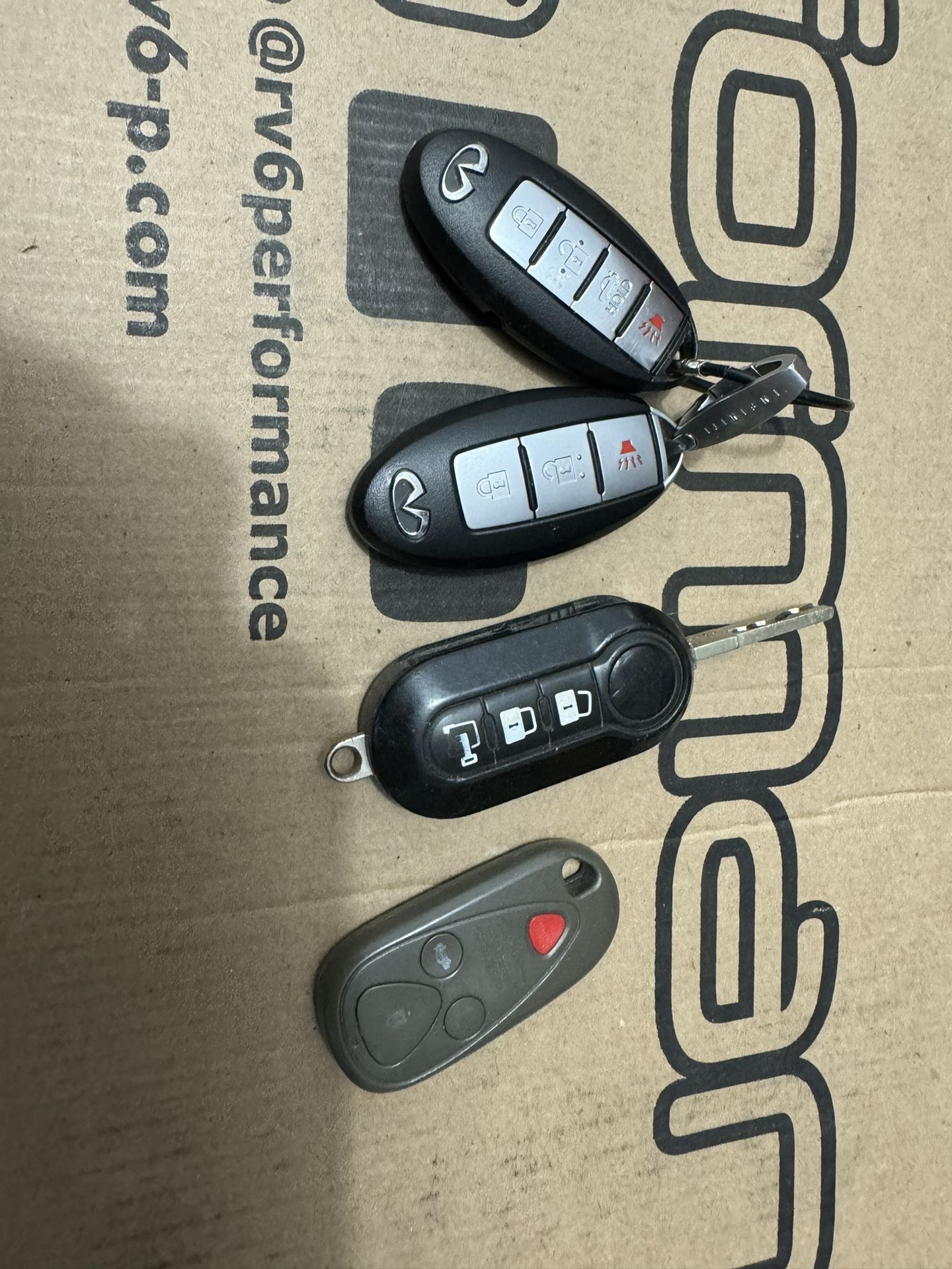 Key Fobs OEM Infiniti X 2, OEM Dodge, Aftermarket Acura