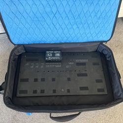 Vertex Effects 26x14 Pedalboard, Power Supply and Reunion Blues premium bag.