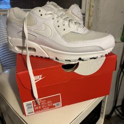 All White Nike Air Max 90s