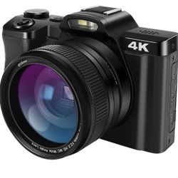 4K Cameras for Photography 3.5" IPS Touch Screen WiFi Video Camera Full HD 48MP 1080P Camcorder 16 X Digital Zoom Wide Angle L