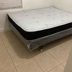Queen Spring Mattress With Box Spring And Base 