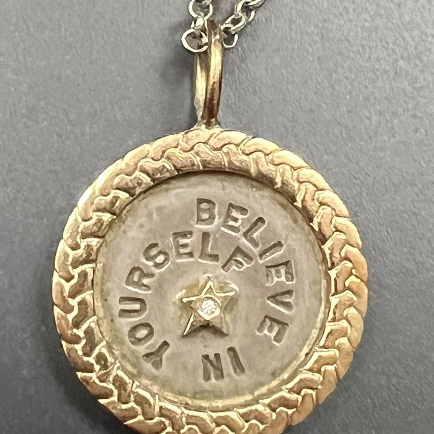 Heather Moore Pendant  “Believe In Yourself” 1mm Diamond In Star 