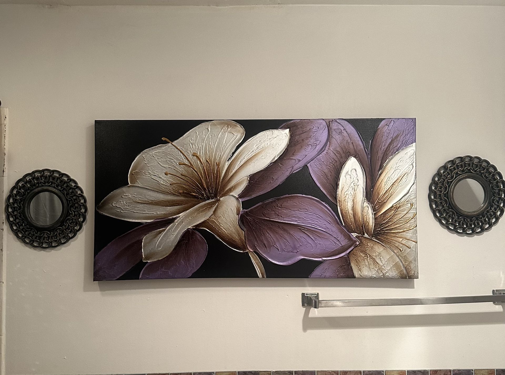 Large Canvas With Mirrors