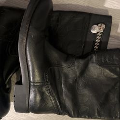 Coach Black Leather Boots