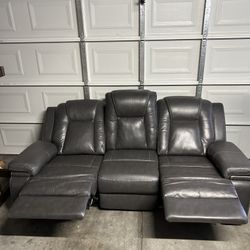 Like New Power Grey Recliners 