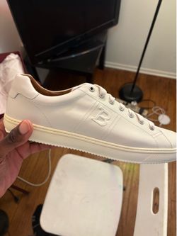 All White Bally sneakers
