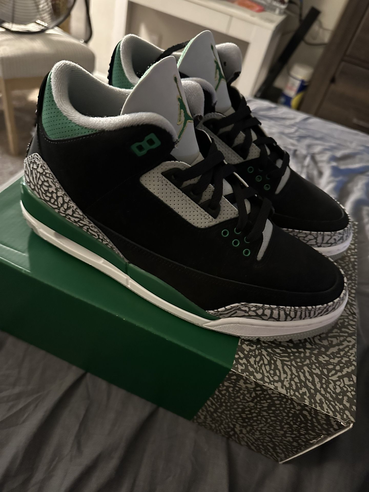 Jordan 3 Retro Pine Green Sz 10.5