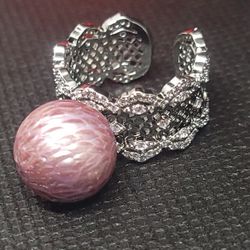Handcrafted Edison Pearl Ring Adjustable 