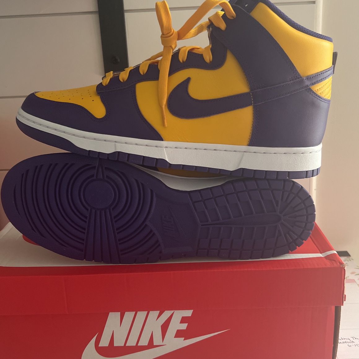 Brand New Nike Dunk High (Lakers)