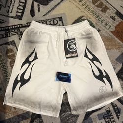 Hellstar ‘Warm Up’ Shorts White