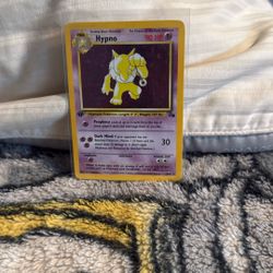 1st Addition holographic Hypno card from the Fossil set. 