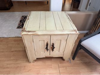Rustic Distressed Wood Accent Table
