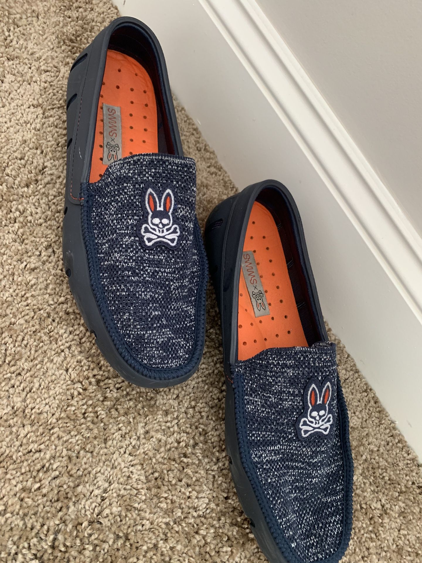 Psycho Bunny X SWIMS The Breeze Tennis Knit Sneakers Shoes Navy Blue Men Size 11 Kids Holden Knit Short 3 main image 3