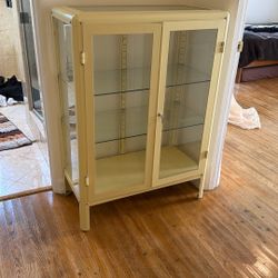 FREE yellow glass cabinet