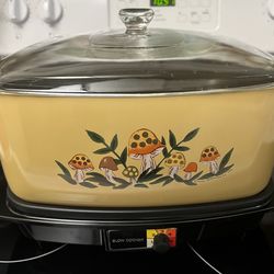 Vintage 1970’s Sears Merry Mushroom Slow Cooker Crock Pot