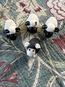 Pier One Imports Glass Sheep Figurines