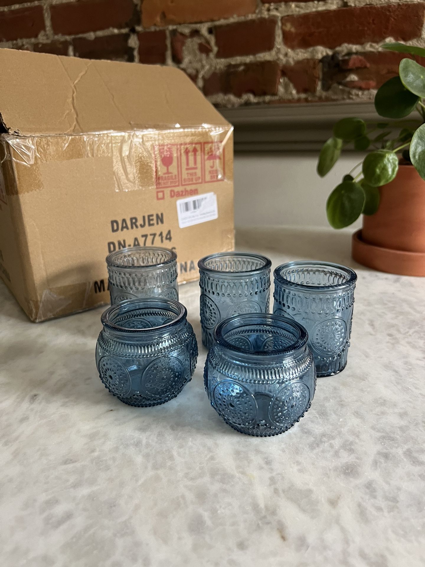 Blue Votive Candles (24)