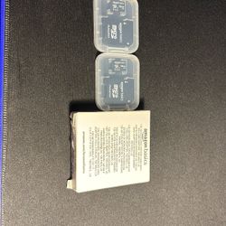 Two 128 GB microsdxc memory cards with full size adapter (5 bucks each)