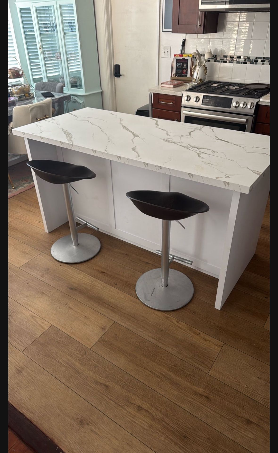New Kitchen Island Assembled As Picture But Can Be Moved No Problem