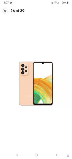 UNLOCKED SAMSUNG GALAXY 5G Peach New 128GB: PICKUP QNS, CASE Also