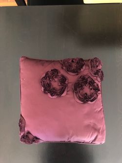 Purple Satin Decorative Pillow