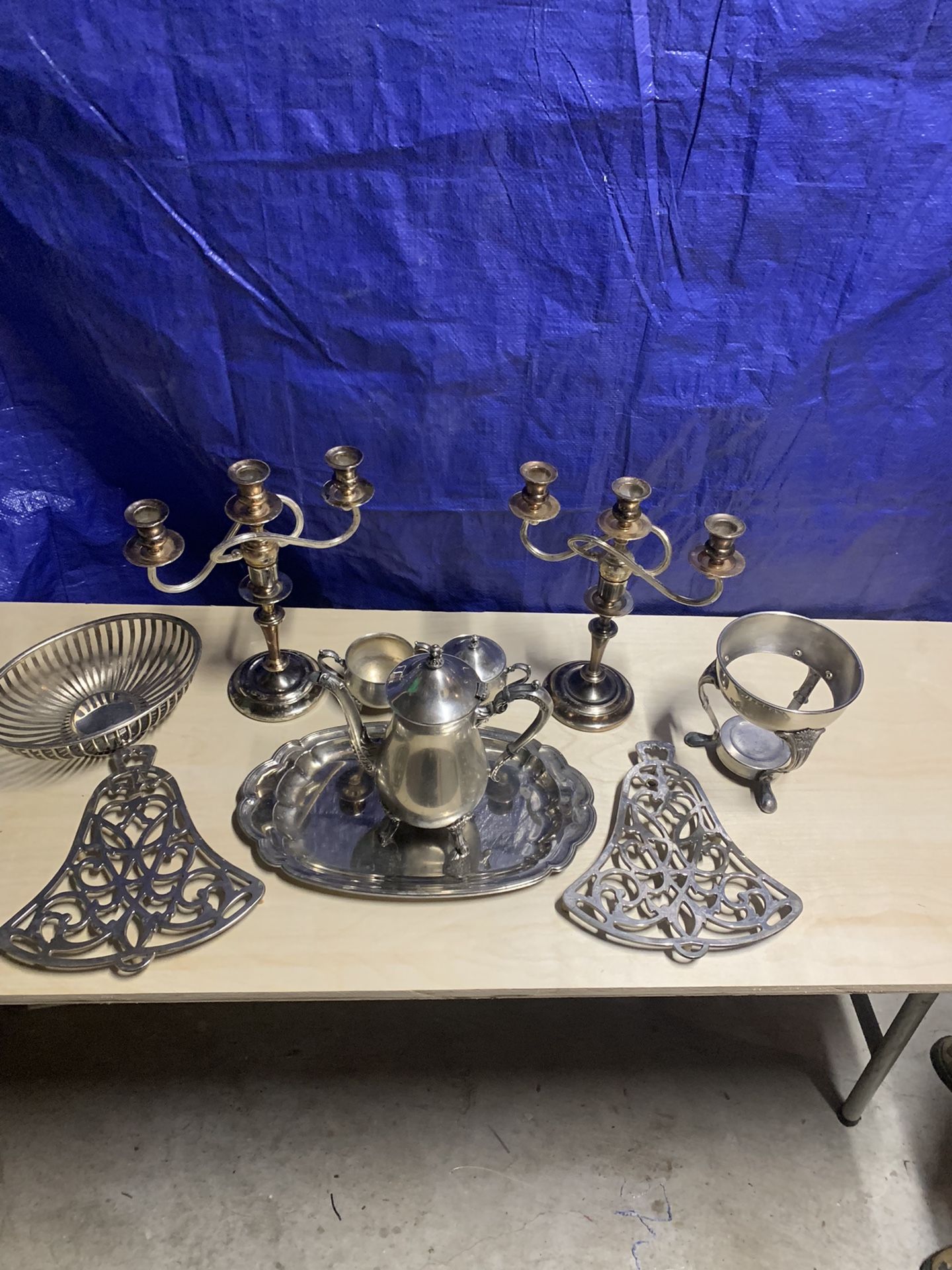 Silver Plated Holiday Serving Set