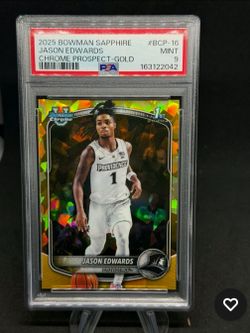 2025 BOWMAN CHROME SAPPHIRE JASON EDWARDS GOLD /50 PSA 9 - PROSPECT