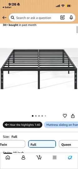 Full bed frame