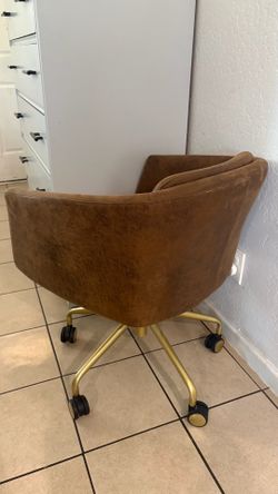 Brown leather chair