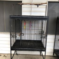Bird Cage, Black Color, 24 Deep X 36 Wide X 69 High 