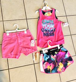 New Clothes justice Brand Actvewar Outfit And Pink Shorts