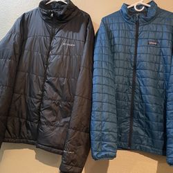 Patagonia & Columbia Men’s Jackets  2x & 3x both $75