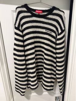 supreme striped mohair sweater