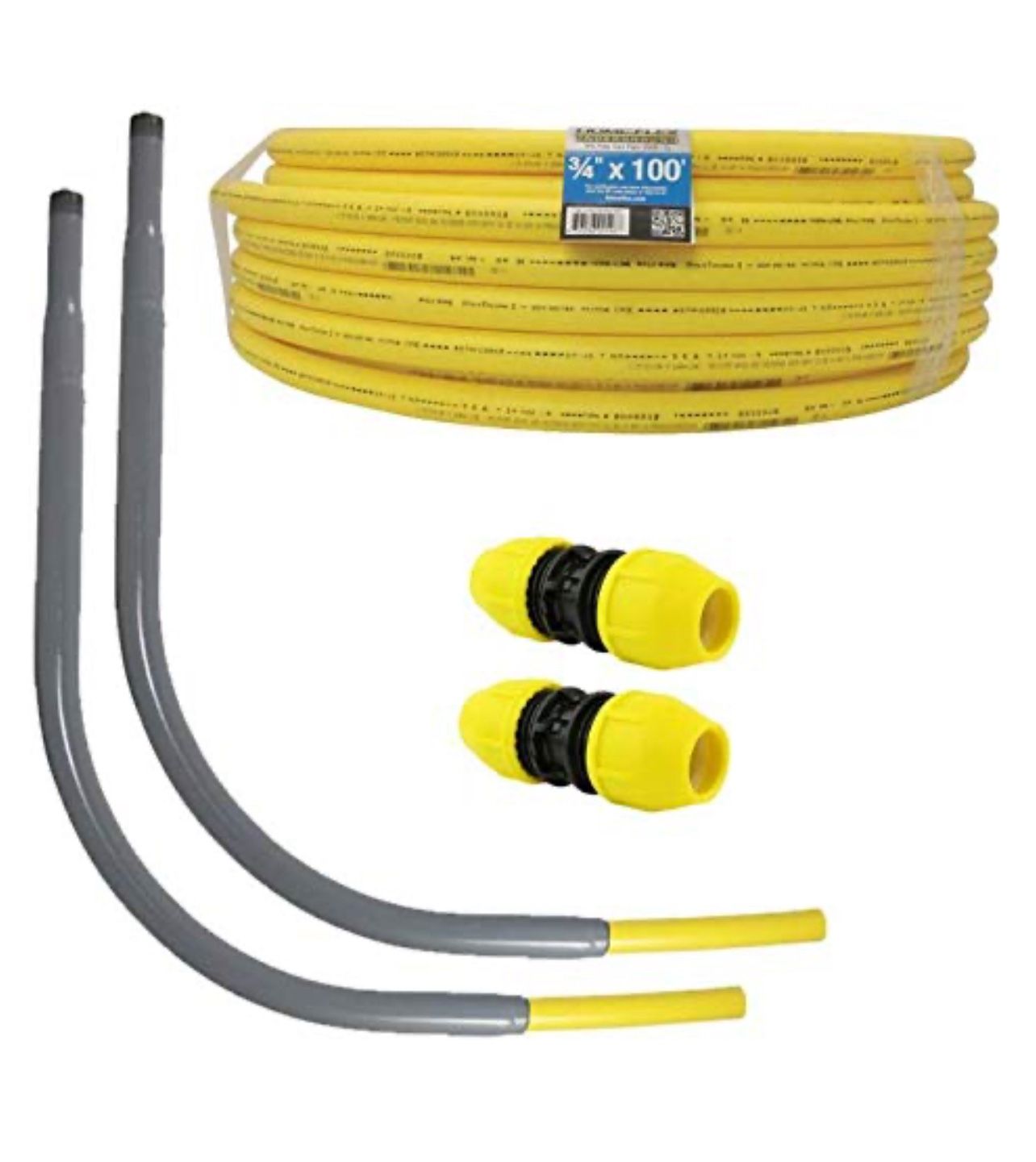 Polyethylene Gas Pipe Kit 3/4 in. x 100 ft. IPS 2 Couplers 2 Risers