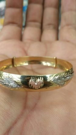 14K GOLD adjustable bangel for baby 4.4 grams