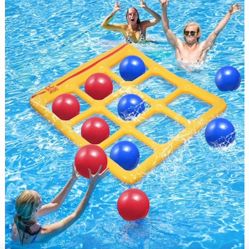 Pool Toys - Tic Tac Toe (Inflatable Pool Toy With 10 Balls)