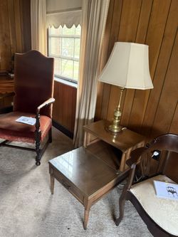 Living room and tables vintage could be cute redone