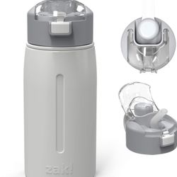 Brandnew 18oz  Zak Designs Genesis with 2-In-1 Lid and Leak-Proof Design Double-Wall Vacuum-Insulated Stainless Steel Water Bottle, Includes Portable 