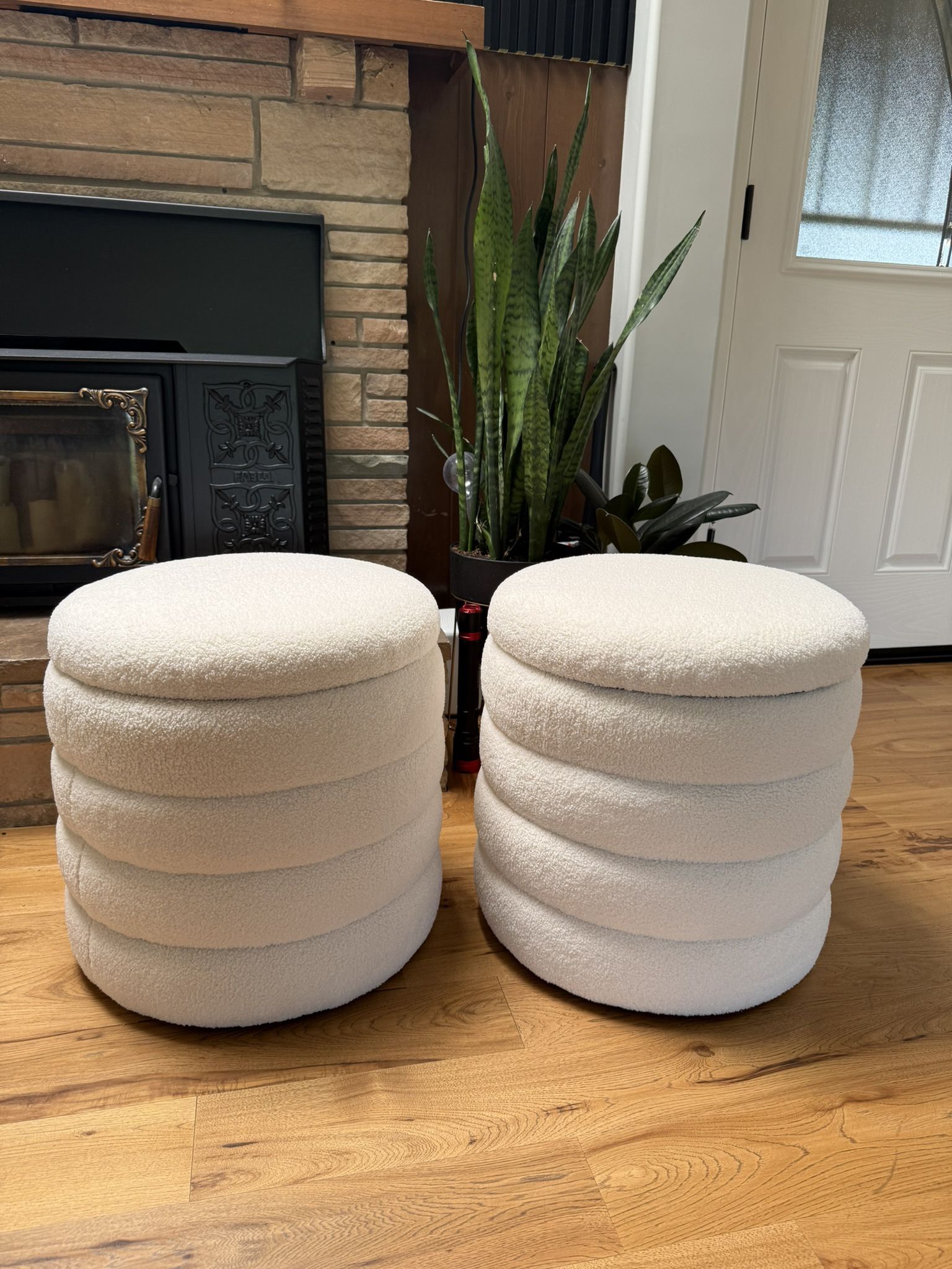 2- 19” Round Storage Ottoman