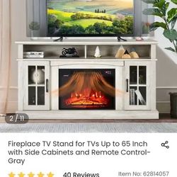 Fireplace Tv Stand/ Fireplace Sold Separately 