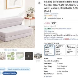 Folding Sofa Bed - $35