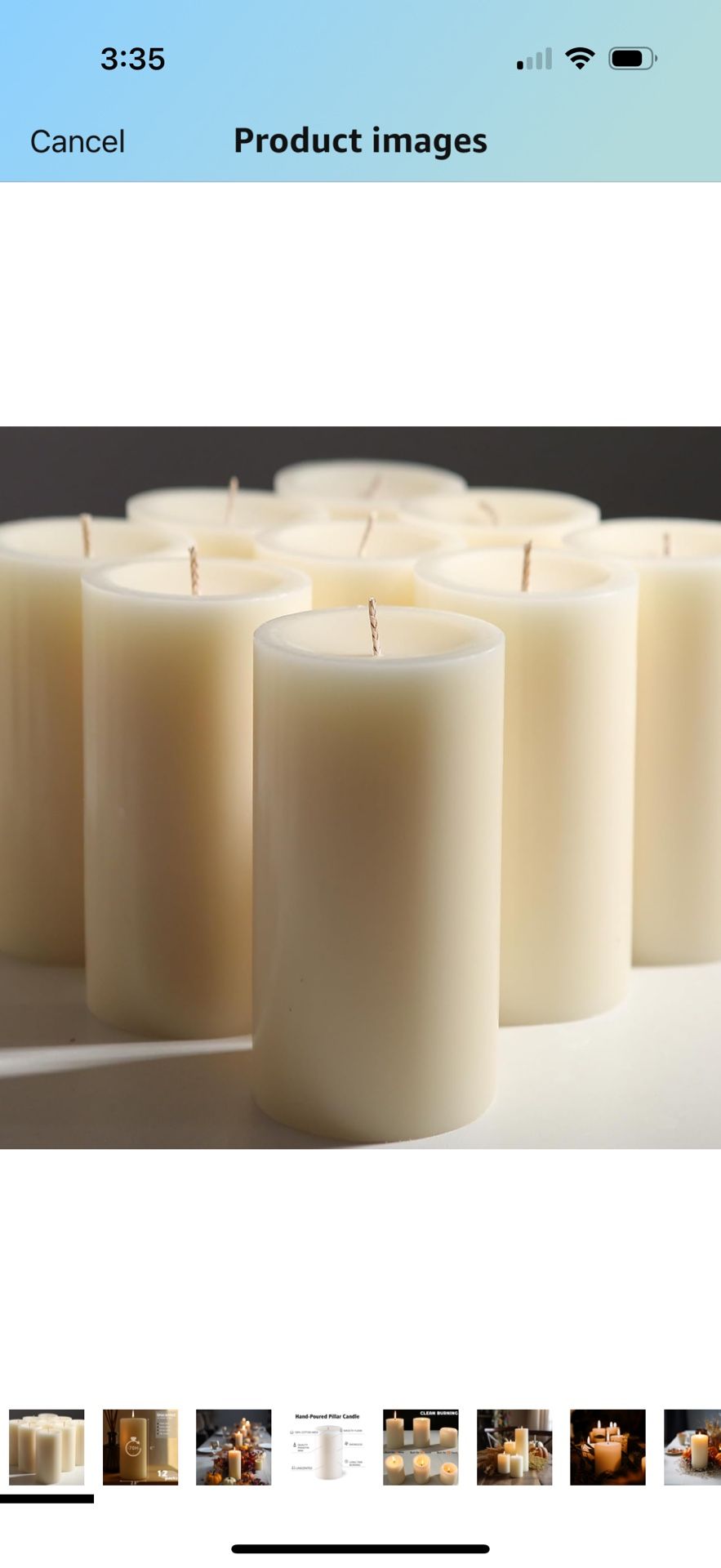 Ivory Pillar Candles (6)