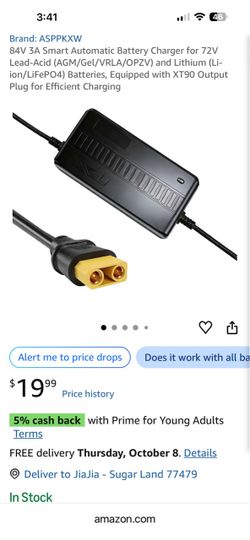 84V 3A Smart Battery Charger XT90 Plug
