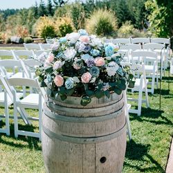 Floral Wine Barrel Toppers